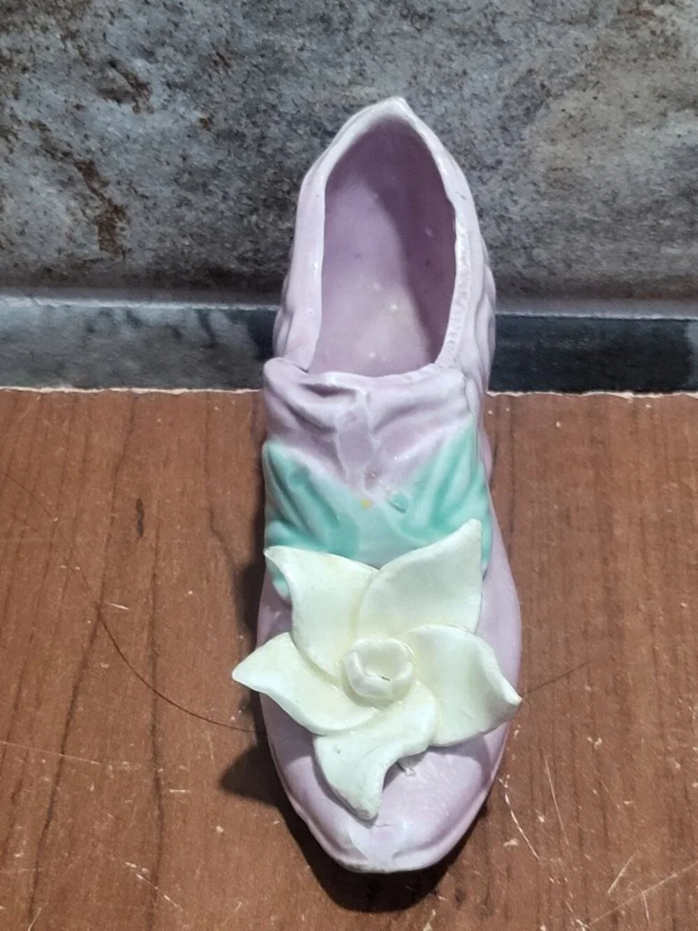 Vintage Miniature Porcelain Shoe Figurine